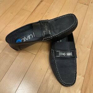 Calvin Klein Men's Elegant Black Slip-Ons